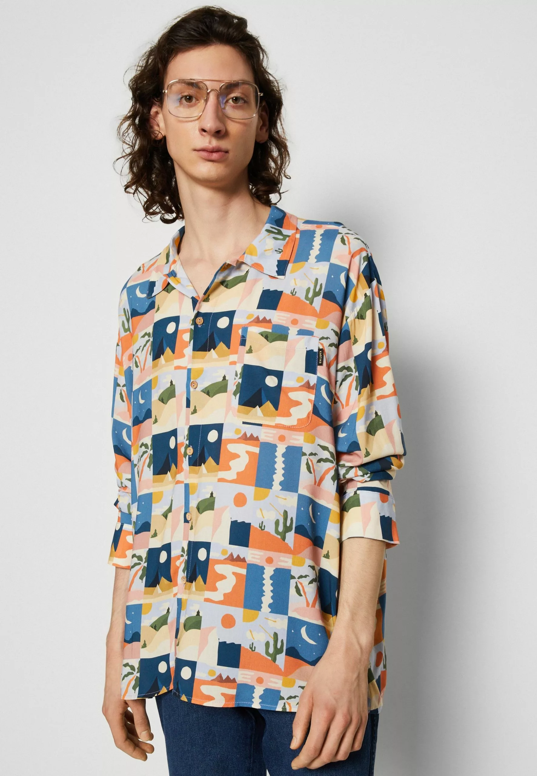 Kaotiko Camisa Tunisia Unisex - Overhemd - Orange 6 Kaotiko Camisa Tunisia Unisex - Overhemd - Orange - Afbeelding 4