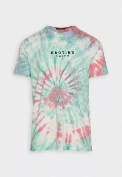 Kaotiko Tie Dye Thabo Unisex - T-Shirt Print - Green/Burgundy/Grape -Kaotiko Winkel 02c7ae6299274354bf3ac2ee3df066a9