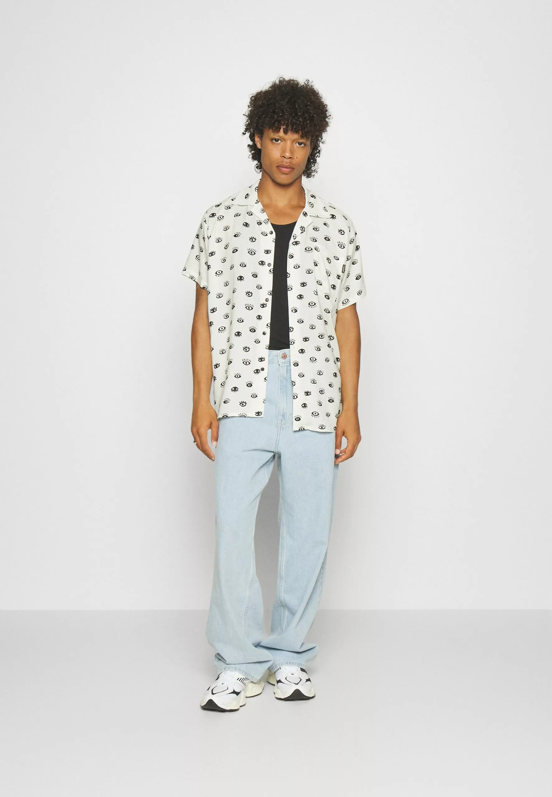 Kaotiko Eyes Unisex - Overhemd - Ivory/Black 4 Kaotiko Eyes Unisex - Overhemd - Ivory/Black - Afbeelding 2