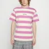 Kaotiko Niall Stripes Unisex - T-Shirt Print - Burgundy/Ivory -Kaotiko Winkel 052a47d033444520920bb3702a747ab2