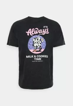 Kaotiko Washed Milk And Cookies - T-Shirt Print - Black -Kaotiko Winkel 06a6a1704af2424f9771d02b2b12dbe5