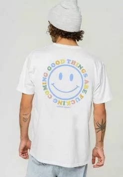Kaotiko Smile - T-Shirt Print - Blanco