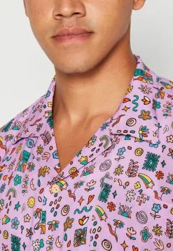 Kaotiko Shirt Smile Beach Unisex - Overhemdblouse - Violet -Kaotiko Winkel 0b35359604cd47c1ae3311822c99d3f5