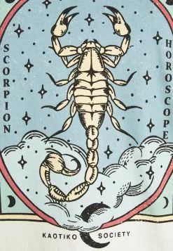 Kaotiko Washed Scorpion - T-Shirt Print - Ivory -Kaotiko Winkel 1030ca13b3404498afbff98100406492