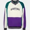 Kaotiko Crew Kasey - Sweater - Ivory/Purple/Jade -Kaotiko Winkel 1476018ac69149218aa9ebfa97a4cd9a