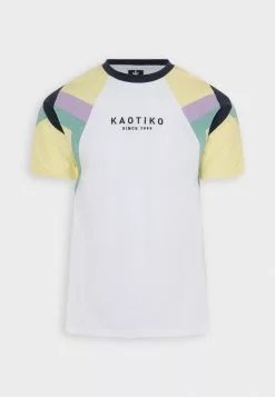 Kaotiko Unisex - T-Shirt Print - White/Lemon/Malva -Kaotiko Winkel 2387a5fe442b488ab6b1a43322815736