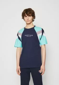 Kaotiko Joss Unisex - T-Shirt Print - Navy/Sea Green/Grape