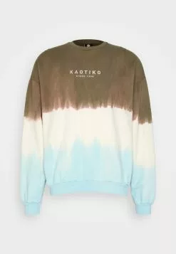 Kaotiko Crew Tie Dye Boone Unisex - Sweater - Brown/Sky -Kaotiko Winkel 28eaf5f182964baea35cf01f9a735b23