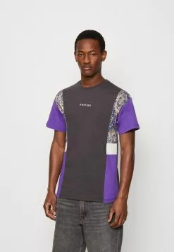 Kaotiko Memphis Unisex - T-Shirt Print - Ivory/Grey/Purple