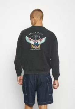 Kaotiko Crew Washed Isis Unisex - Sweater - Black