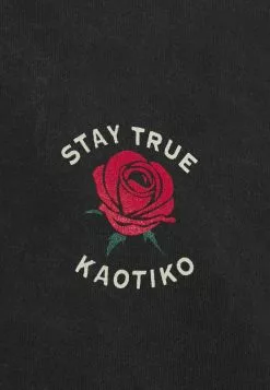Kaotiko Stay True Unisex - T-Shirt Print - Black Acid Wash -Kaotiko Winkel 2b37334d02394e4bbfa0c1125b9b0262