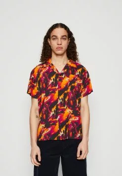 Kaotiko Shirt Marble Unisex - Overhemd - Orange