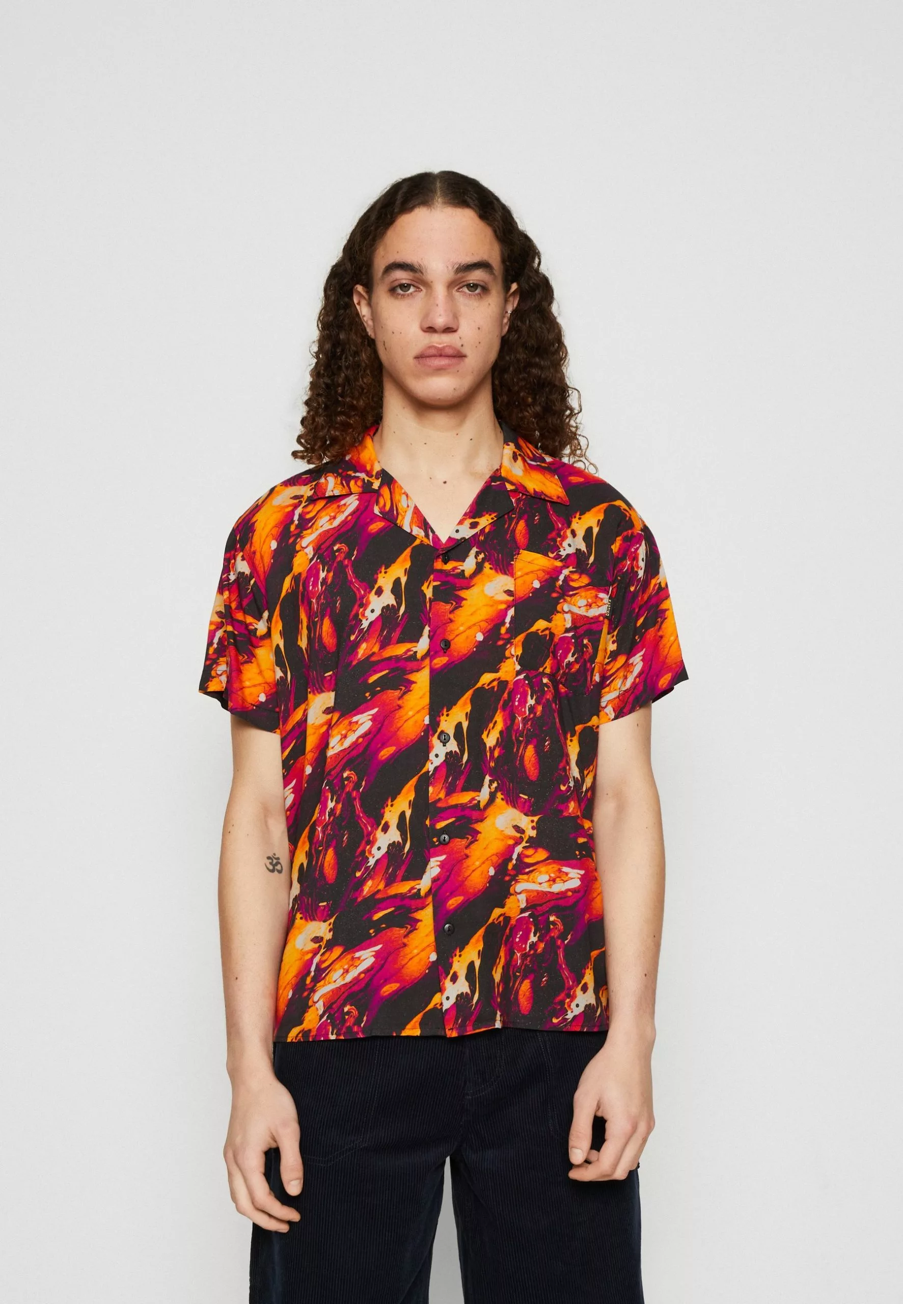 Kaotiko Shirt Marble Unisex - Overhemd - Orange 3 Kaotiko Shirt Marble Unisex - Overhemd - Orange
