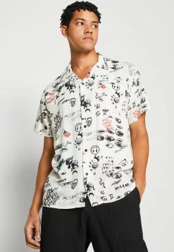 Kaotiko Shirt Underground Unisex - Overhemdblouse - Ivory -Kaotiko Winkel 33c585b467b44b1b93514ad5d88c9064