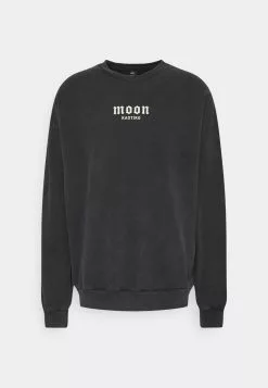 Kaotiko Crew Tie Dye Moon Unisex - Sweater - Black Acid Wash