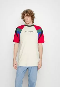 Kaotiko Joss Unisex - T-Shirt Print - Ivory/Red/Heura