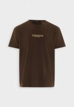 Kaotiko Washed Zodiacus Unisex - T-Shirt Print - Brown -Kaotiko Winkel 4161179ee66b452bbfcbb7a16cb8c345
