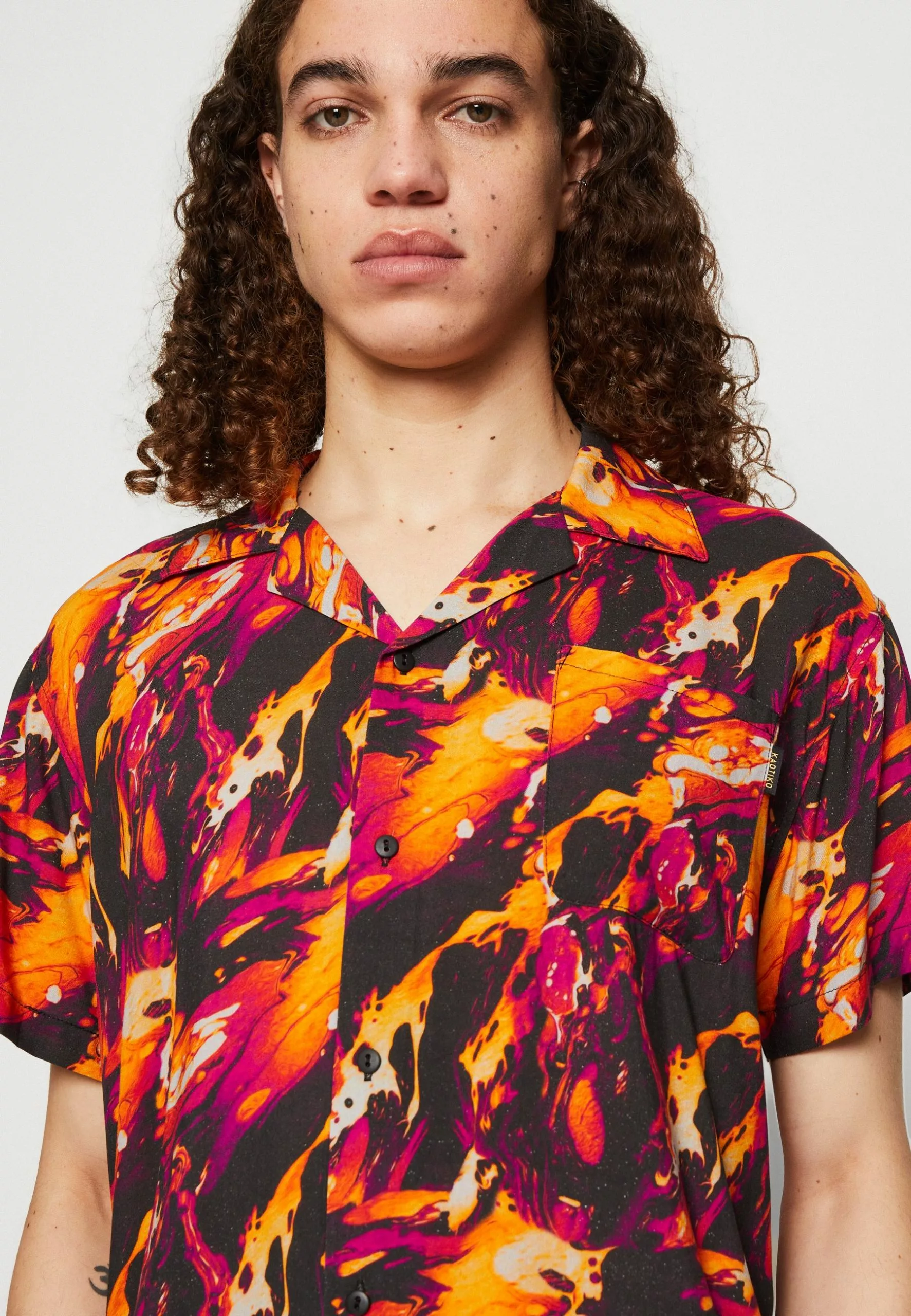 Kaotiko Shirt Marble Unisex - Overhemd - Orange 8 Kaotiko Shirt Marble Unisex - Overhemd - Orange - Afbeelding 6