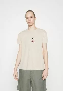 Kaotiko Washed Lotus Ying Yang Unisex - T-Shirt Print - Ivory