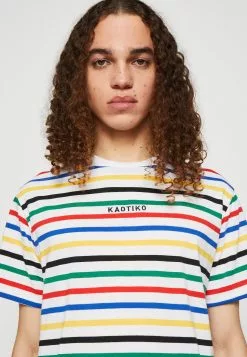 Kaotiko Niccolo Unisex - T-Shirt Print - Red/Blue/Green -Kaotiko Winkel 534a88ab06e34465b8d9f2eb066a8291