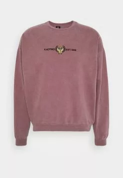 Kaotiko Crew Washed Beetle - Sweater - Bordeaux
