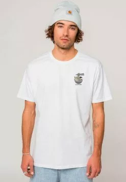 Kaotiko Washed Daruma Temple - T-Shirt Print - Blanco