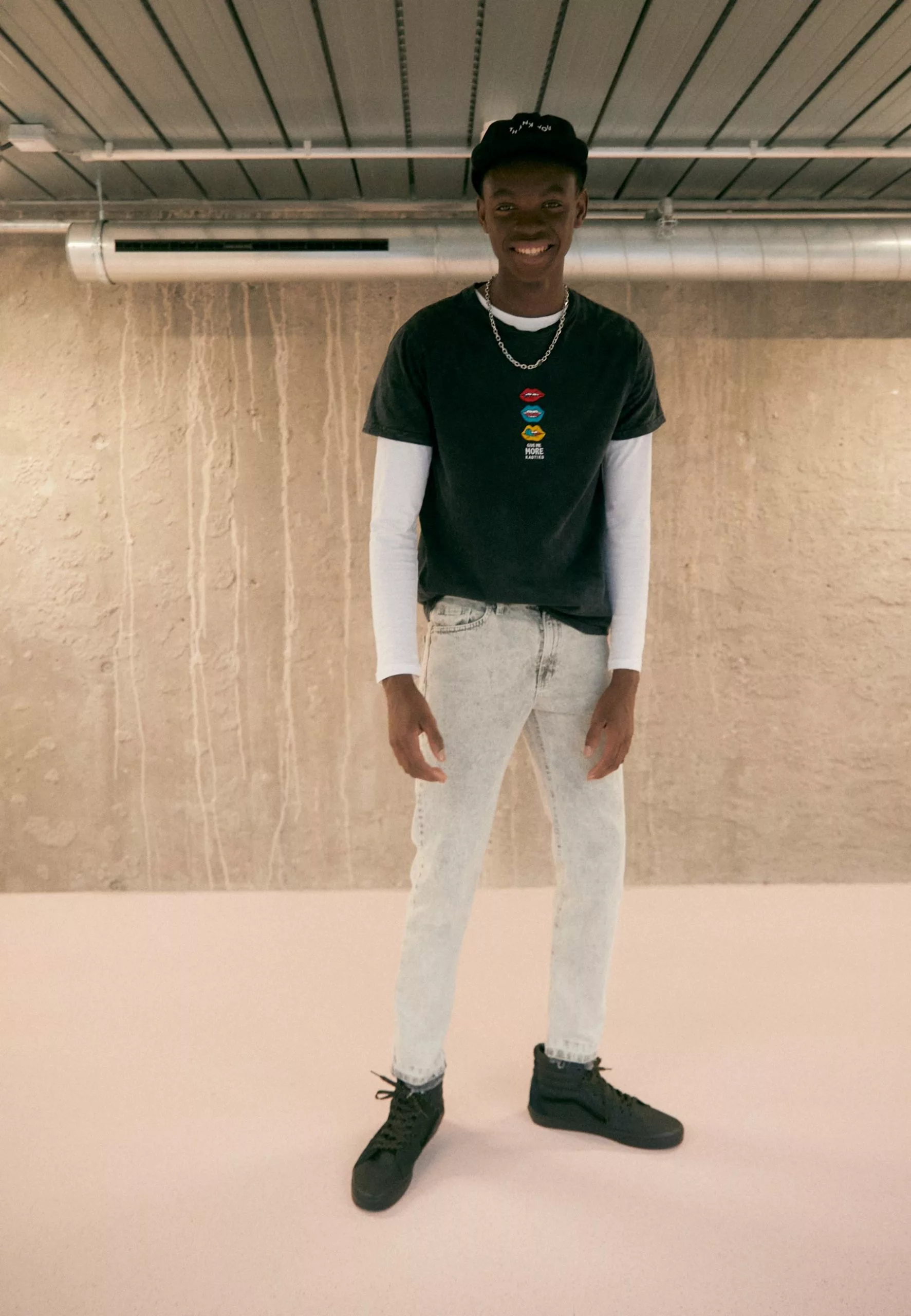 Kaotiko Washed Mouth Colors Unisex - T-Shirt Print - Black 4 Kaotiko Washed Mouth Colors Unisex - T-Shirt Print - Black - Afbeelding 2