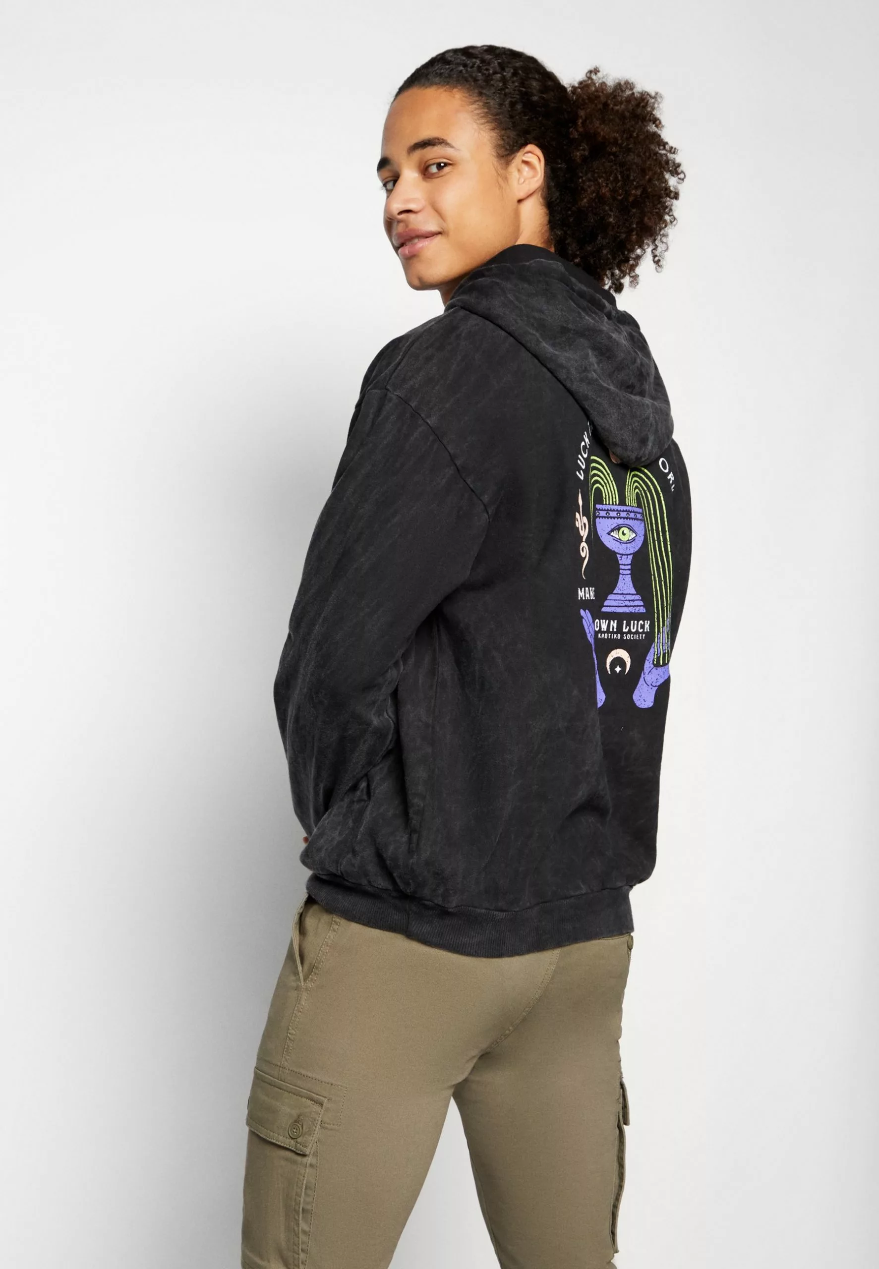 Kaotiko Cap Washed Luck Takes Hard Work - Sweater - Black 6 Kaotiko Cap Washed Luck Takes Hard Work - Sweater - Black - Afbeelding 4