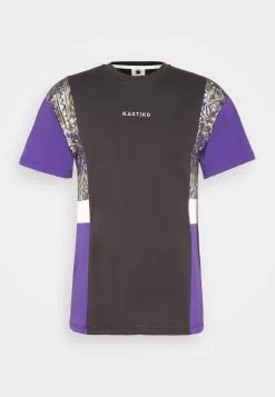 Kaotiko Memphis Unisex - T-Shirt Print - Ivory/Grey/Purple -Kaotiko Winkel 5f74ed55f89649cb83a6e102df856e9c