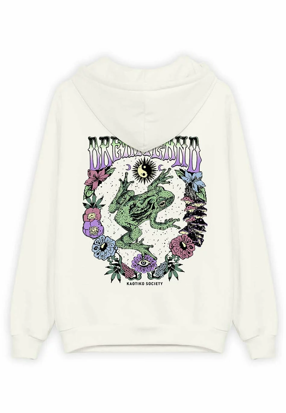 Kaotiko Sud Cap Dreamland - Hoodie - Ivory 7 Kaotiko Sud Cap Dreamland - Hoodie - Ivory - Afbeelding 5