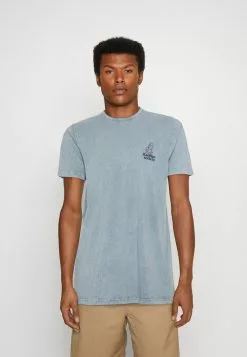 Kaotiko Washed Different Eyes Unisex - T-Shirt Print - Steel