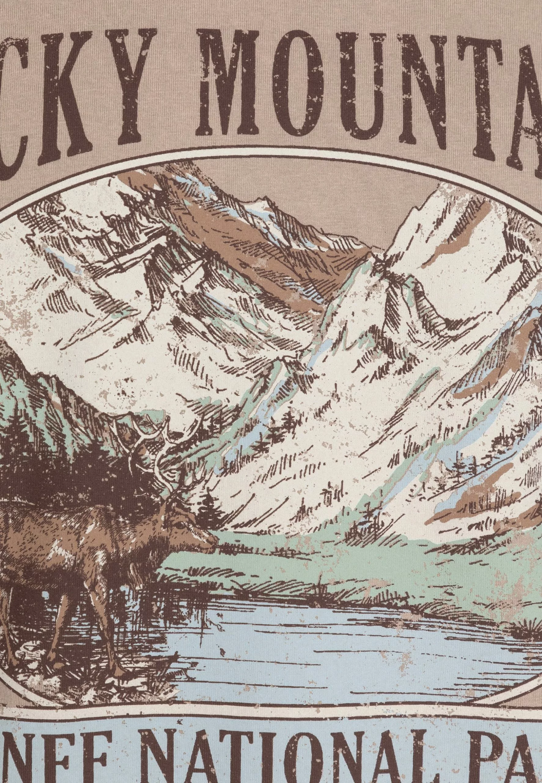 Kaotiko Rocky Mountains Unisex - T-Shirt Print - Dark Bone 7 Kaotiko Rocky Mountains Unisex - T-Shirt Print - Dark Bone - Afbeelding 5