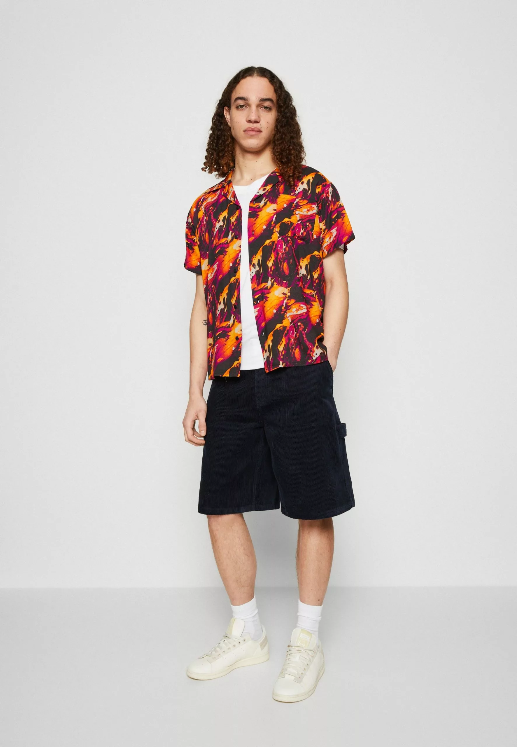 Kaotiko Shirt Marble Unisex - Overhemd - Orange 4 Kaotiko Shirt Marble Unisex - Overhemd - Orange - Afbeelding 2