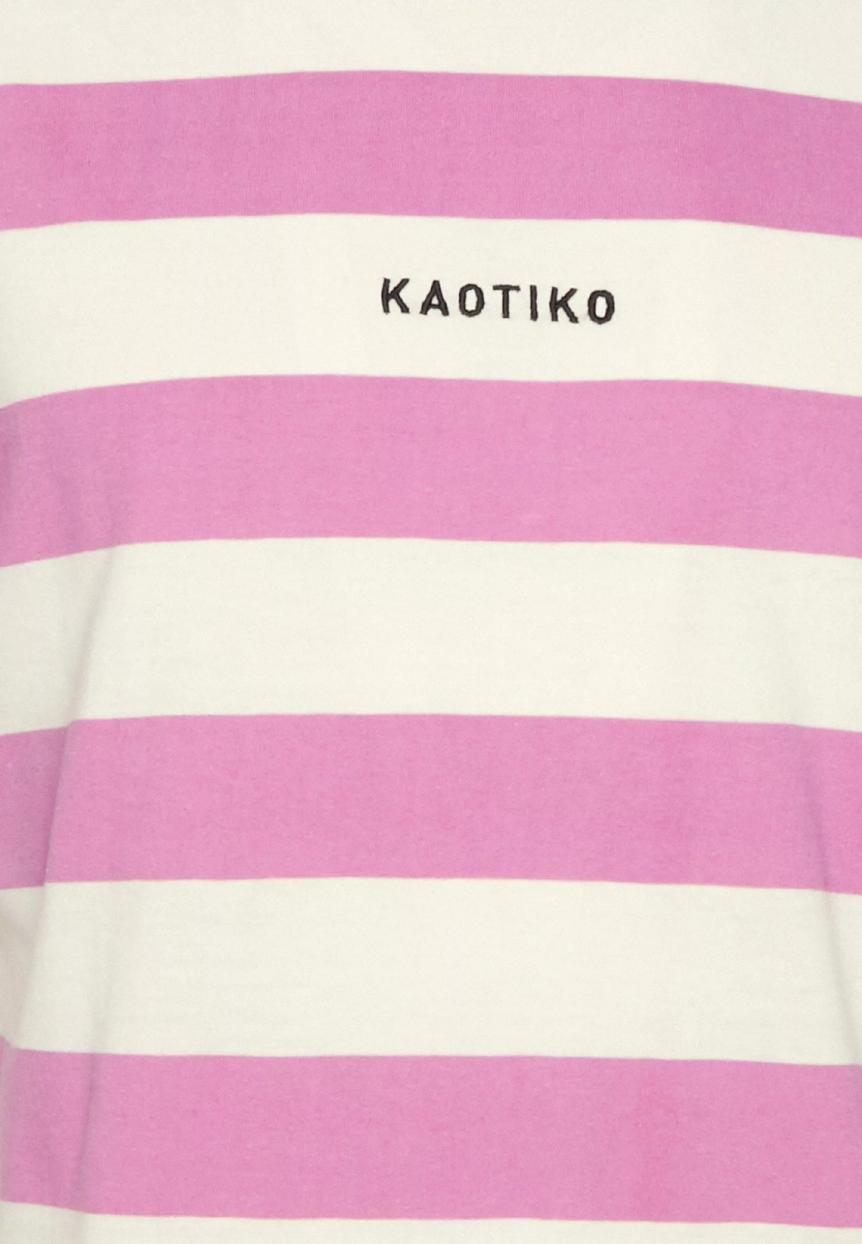 Kaotiko Niall Stripes Unisex - T-Shirt Print - Burgundy/Ivory 7 Kaotiko Niall Stripes Unisex - T-Shirt Print - Burgundy/Ivory - Afbeelding 5