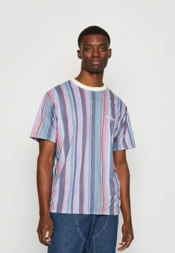 Kaotiko Luken Stripes Unisex - T-Shirt Print - Malva