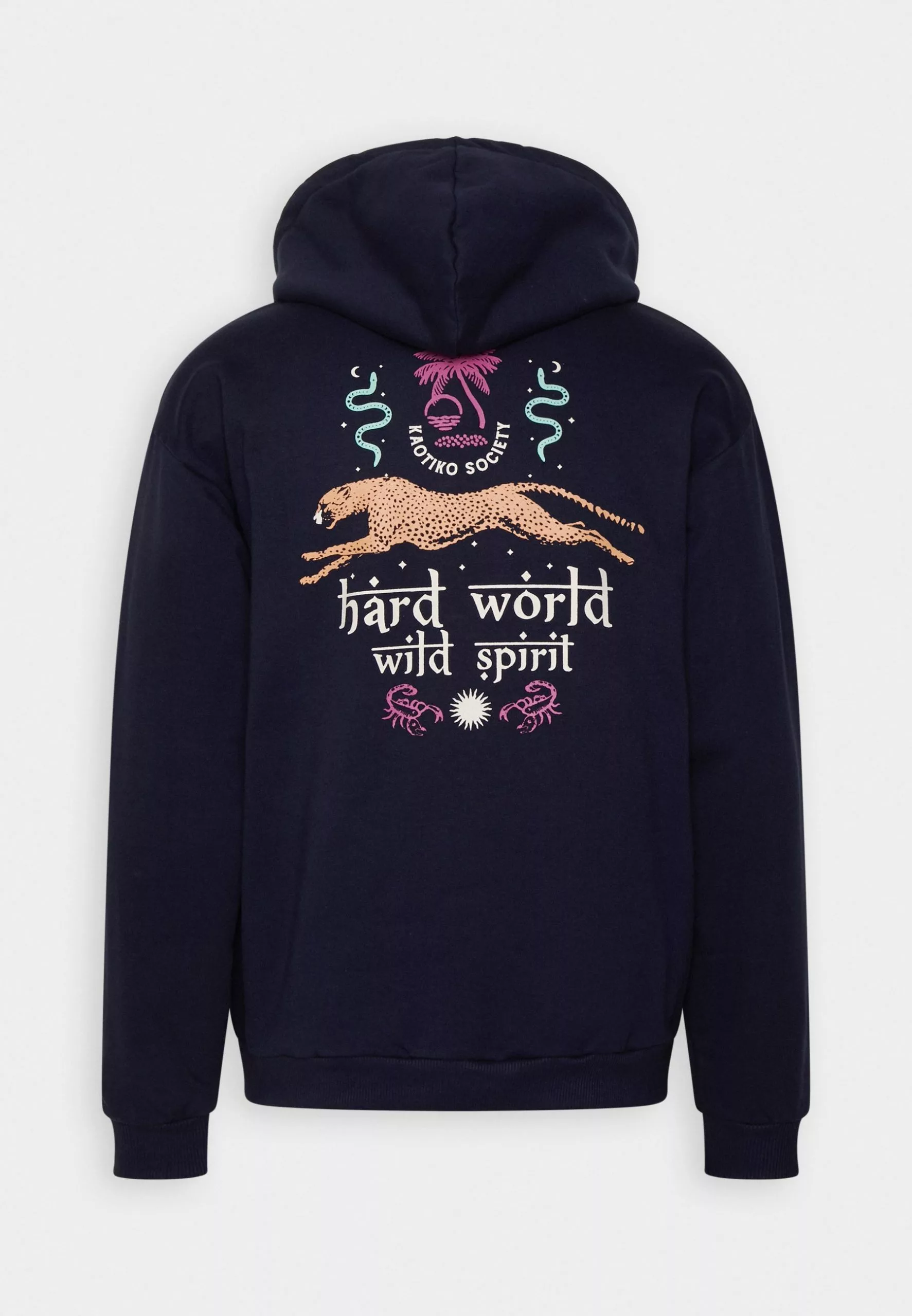 Kaotiko Sud Cap Hard World Unisex - Hoodie - Navy 8 Kaotiko Sud Cap Hard World Unisex - Hoodie - Navy - Afbeelding 6