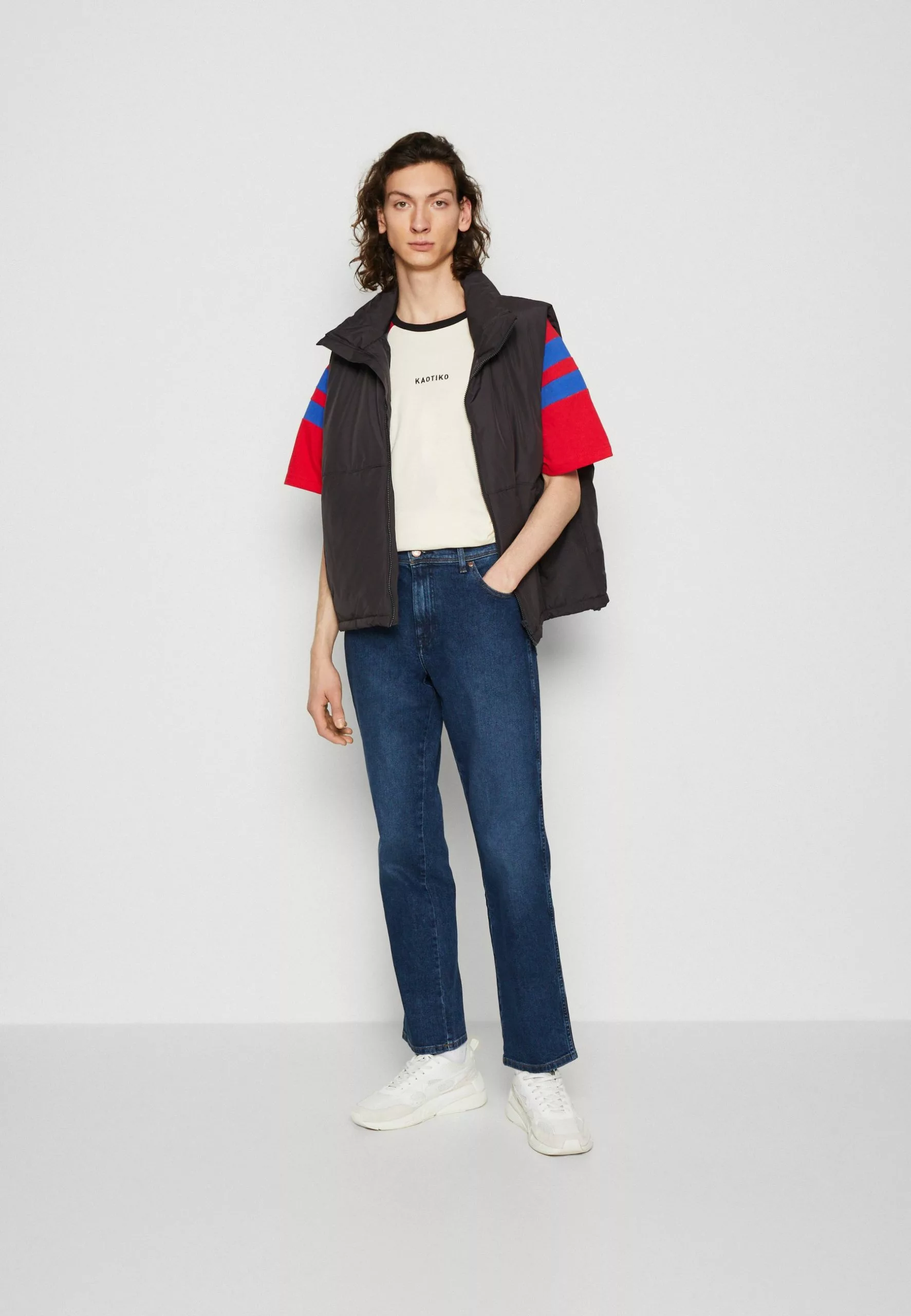 Kaotiko Levin Unisex - T-Shirt Print - Ivory/Red/Royal 3 Kaotiko Levin Unisex - T-Shirt Print - Ivory/Red/Royal - Afbeelding 2