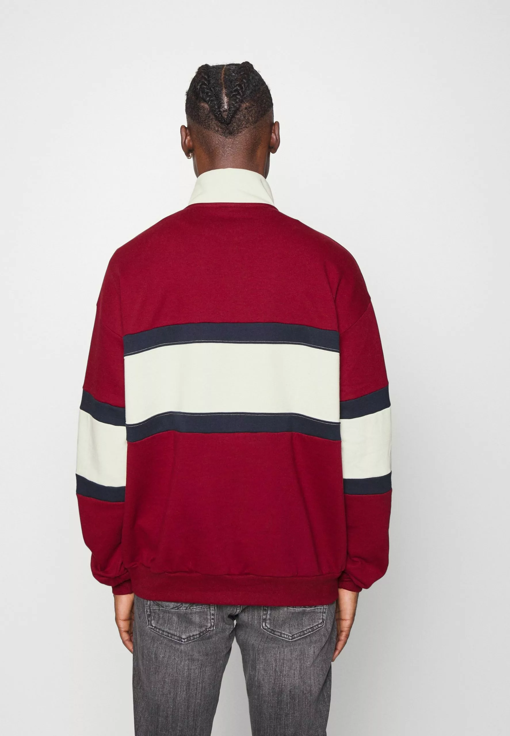 Kaotiko Crew Berwin Unisex - Sweater - Burgundy/Navy/Ivory 5 Kaotiko Crew Berwin Unisex - Sweater - Burgundy/Navy/Ivory - Afbeelding 3