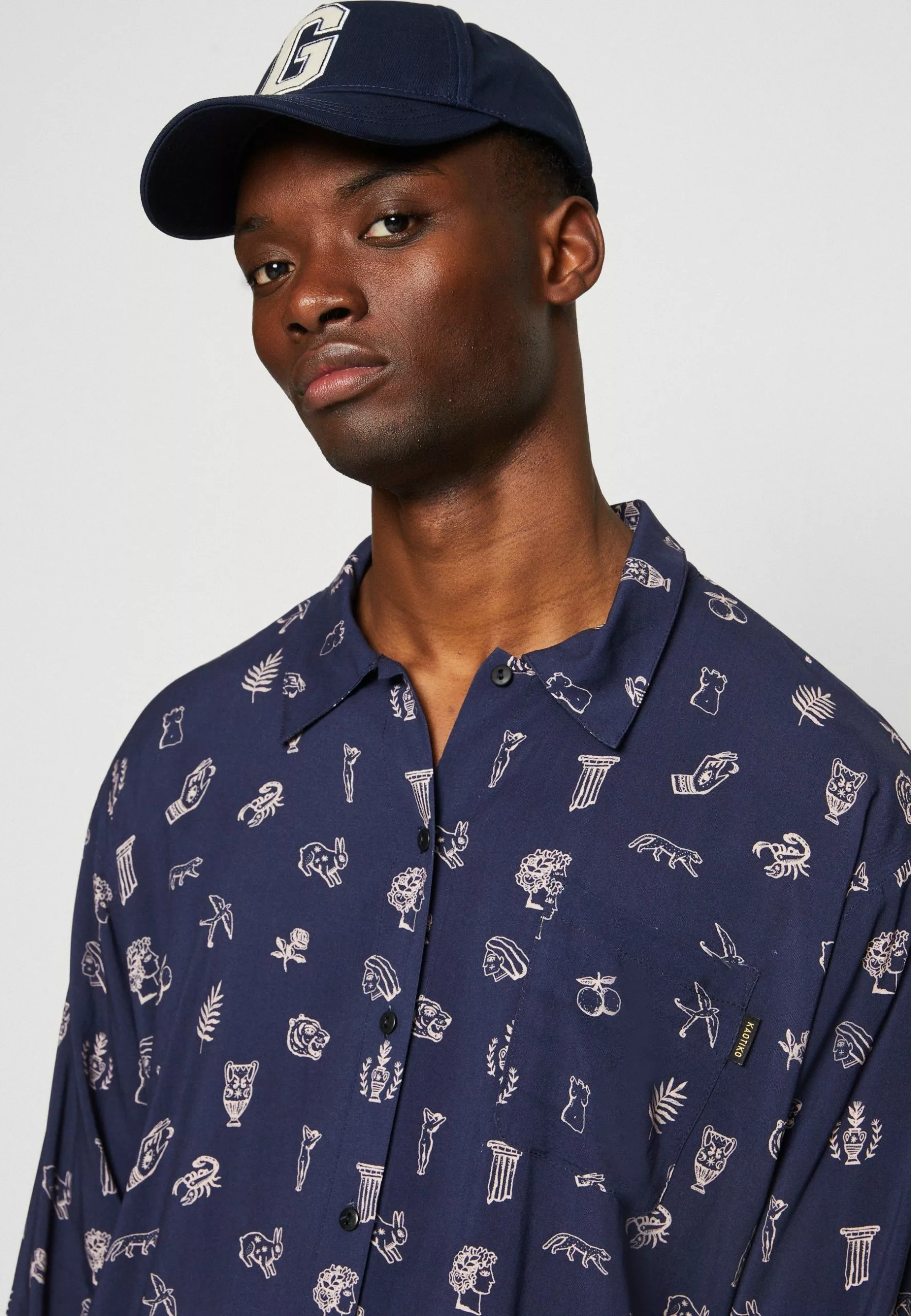 Kaotiko Camisa Atenas Unisex - Overhemdblouse - Navy 6 Kaotiko Camisa Atenas Unisex - Overhemdblouse - Navy - Afbeelding 4