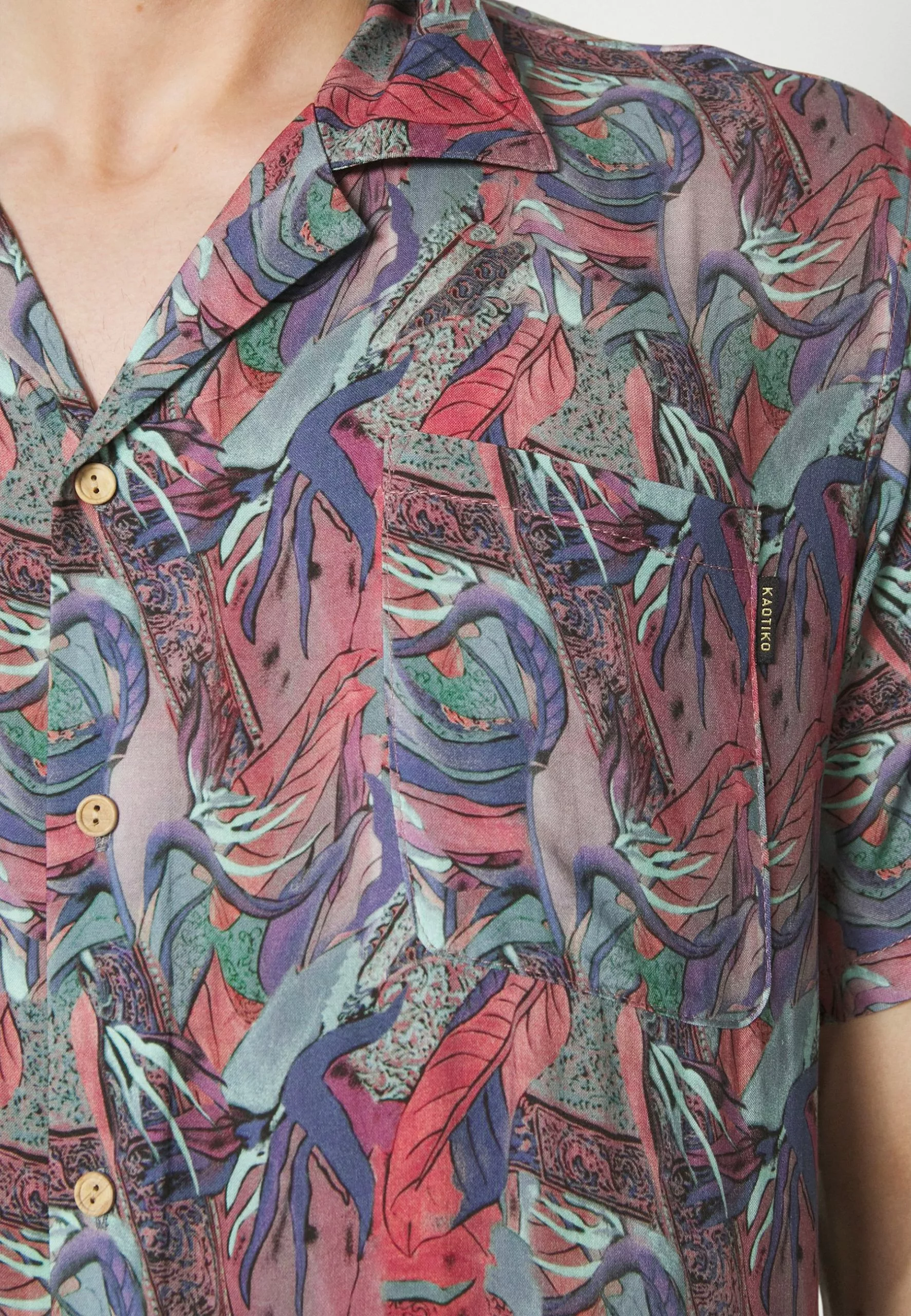 Kaotiko Bruselas Unisex - Overhemdblouse - Rouge 7 Kaotiko Bruselas Unisex - Overhemdblouse - Rouge - Afbeelding 5