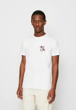 Kaotiko Bird Roses Unisex - T-Shirt Print - White -Kaotiko Winkel 8723b5d949544539a291aba5dbd9d0f6