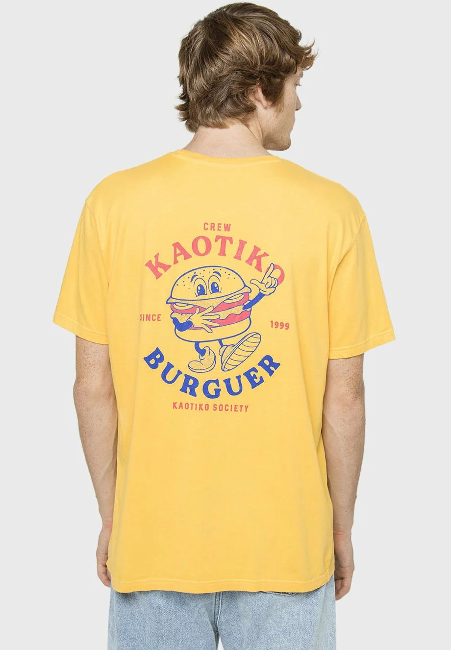 Kaotiko Washed Burguer - T-Shirt Print - Amarillo 8 Kaotiko Washed Burguer - T-Shirt Print - Amarillo - Afbeelding 6