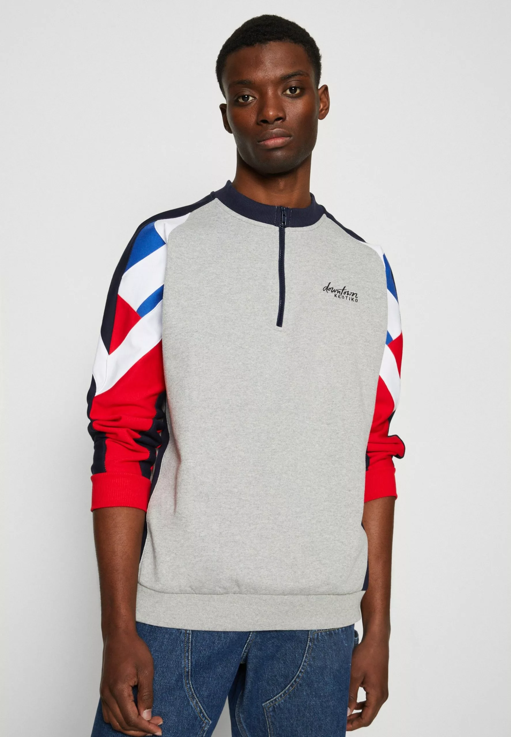 Kaotiko Crew Keoni Unisex - Sweater - Grey/Royal/Red 6 Kaotiko Crew Keoni Unisex - Sweater - Grey/Royal/Red - Afbeelding 4