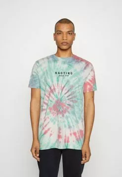 Kaotiko Tie Dye Thabo Unisex - T-Shirt Print - Green/Burgundy/Grape
