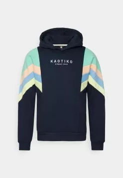 Kaotiko Sud Cap Ewan - Hoodie - Navy/Green/Coral