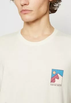 Kaotiko Mountain Minimal Unisex - T-Shirt Print - Ivory -Kaotiko Winkel 91c9b6d5dd464d6c8e09095abf4240f9