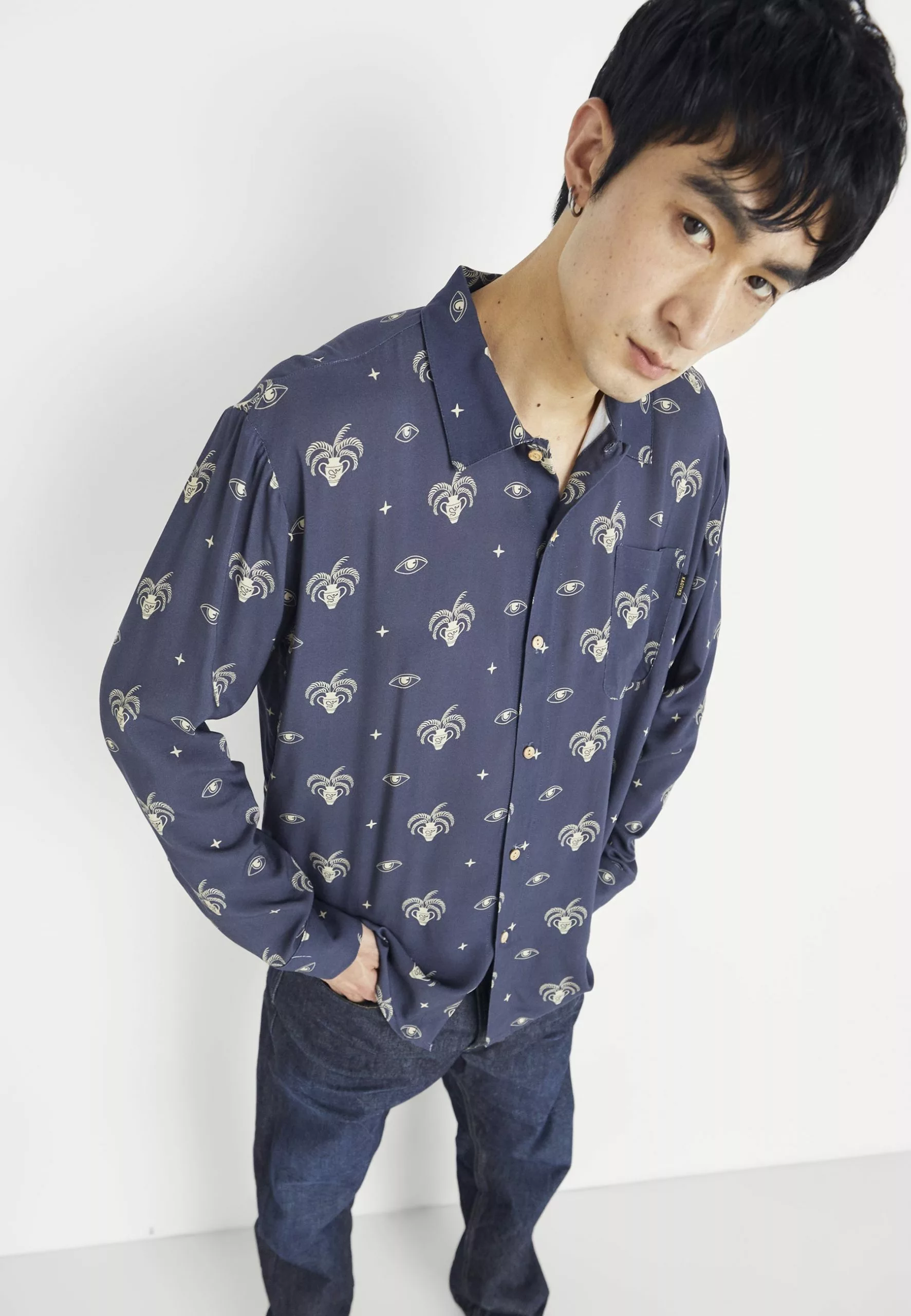 Kaotiko Cleopatra Unisex - Overhemdblouse - Blue 3 Kaotiko Cleopatra Unisex - Overhemdblouse - Blue