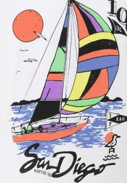 Kaotiko Washed San Diego Unisex - T-Shirt Print - White -Kaotiko Winkel 99054b66451e4489a8d526edfaf020d1