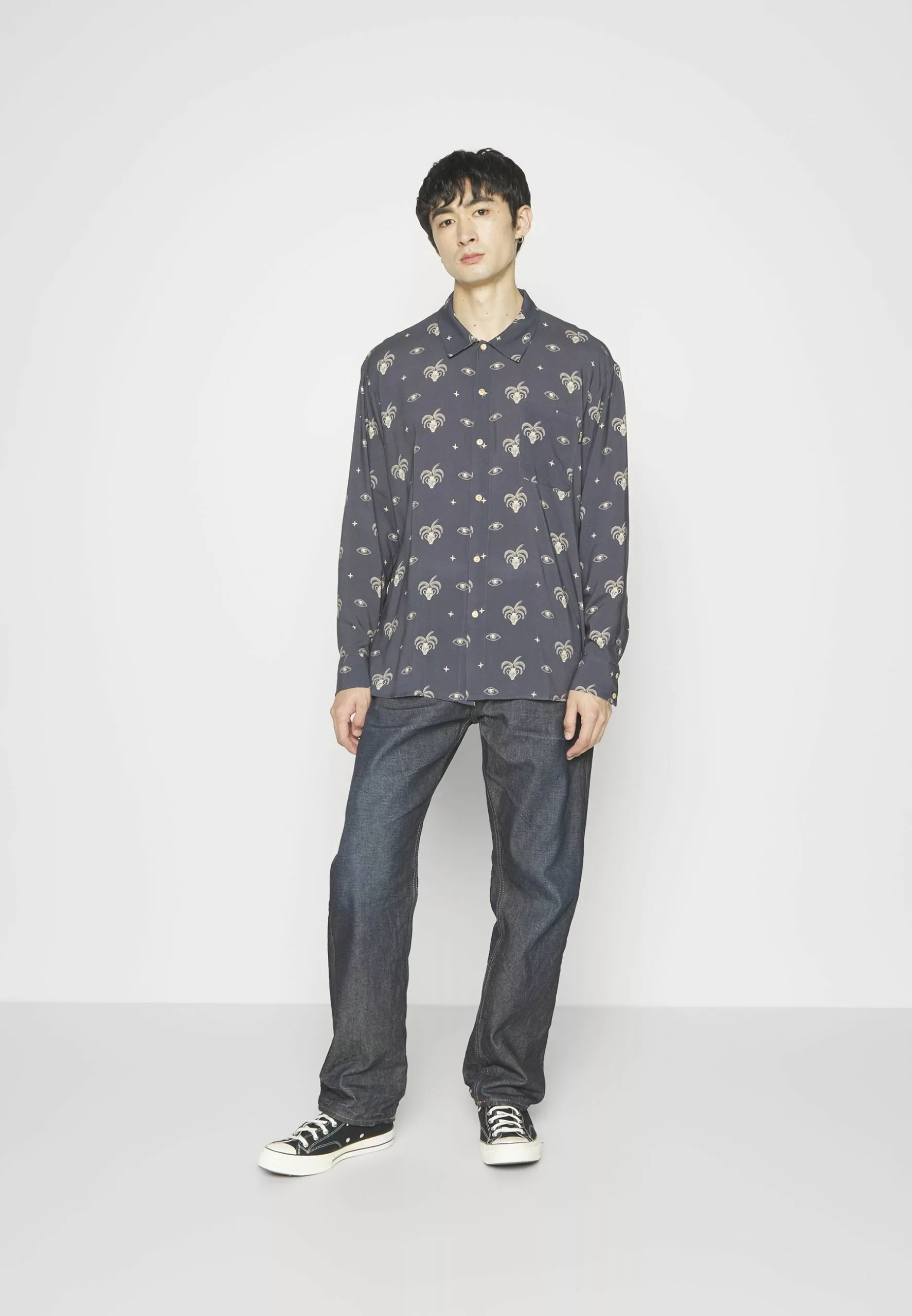 Kaotiko Cleopatra Unisex - Overhemdblouse - Blue 7 Kaotiko Cleopatra Unisex - Overhemdblouse - Blue - Afbeelding 5