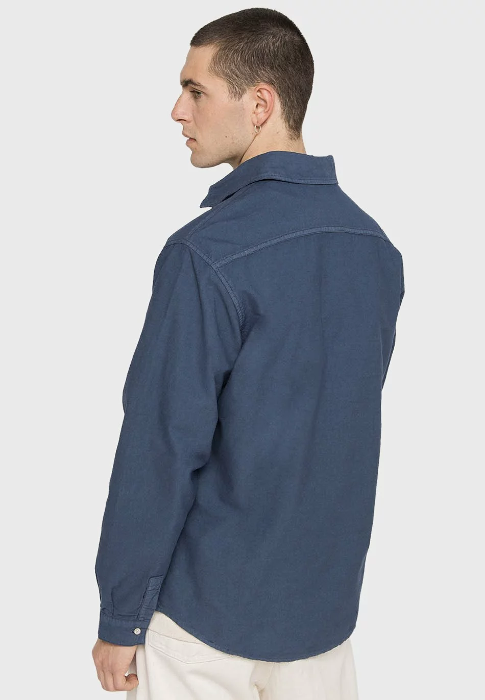 Kaotiko Unisex Roger - Overhemd - Navy Blue 5 Kaotiko Unisex Roger - Overhemd - Navy Blue - Afbeelding 3